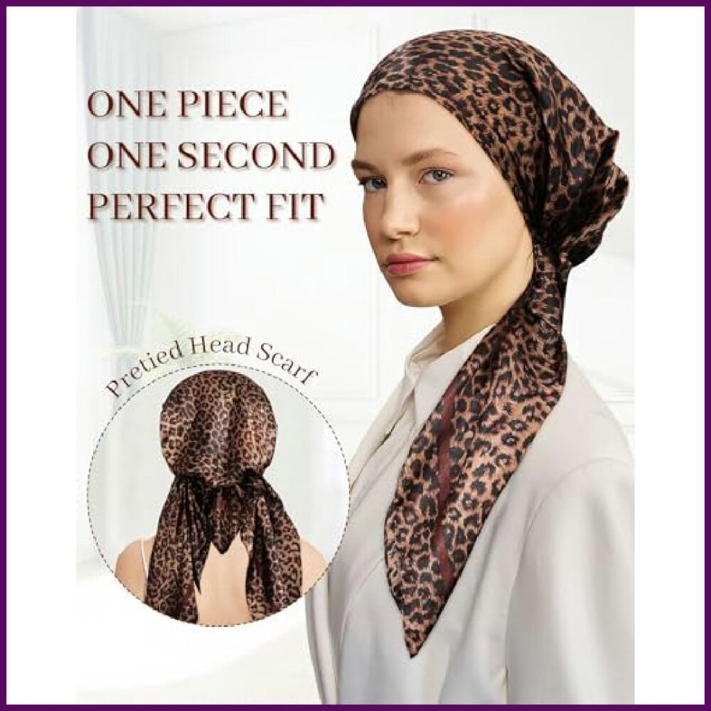 Soft Polyester Head Wrap 2-Pack For Chemo Patient… - image 3